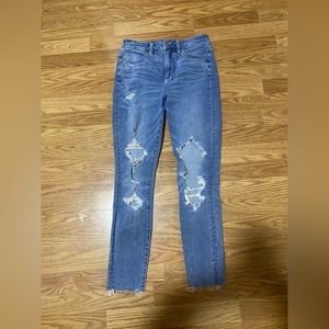 America eagle light blue skinny jeans